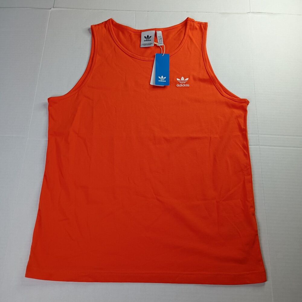 Adidas Originals Essentials Tank Top Men’s M Orange Athletic Sleeveless Shirt